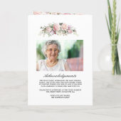 Zwei Fotos Beerdigung Feier des Lebensprogramms Programm (Rückseite)