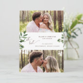 Zwei Fotos bei letzter Hochzeit Save The Date (Stehend Vorderseite)