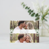 Zwei Fotos bei letzter Hochzeit speichern Sie das  Postkarte (Stehend Vorderseite)