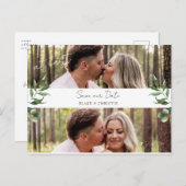 Zwei Fotos bei letzter Hochzeit speichern Sie das  Postkarte (Vorne/Hinten)