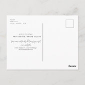 Zwei Fotos bei letzter Hochzeit speichern Sie das  Postkarte (Rückseite)
