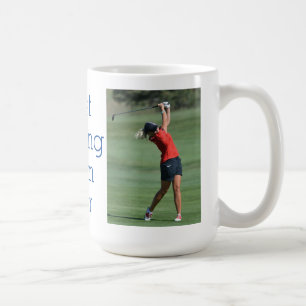 Zwei Fotos Best Golfing Mama je Kaffeepause Tasse