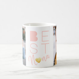 Zwei Fotos Best Nana Pink White Tasse