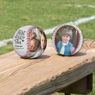 Zwei Fotos Bester Vater glücklicher Vater Tag Baseball