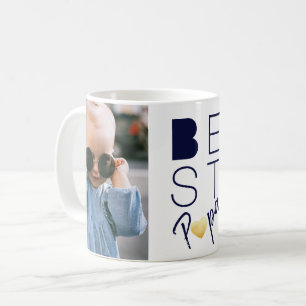 Zwei Fotos Blue White Papa Tasse