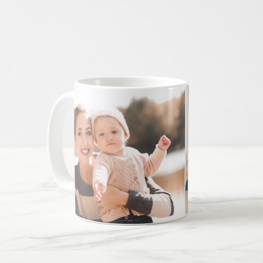 Zwei Fotos Classic Tasse (Vorderseite Links)