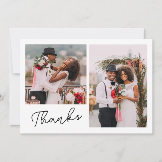 Zwei Fotos danke Hochzeit (Vorderseite)