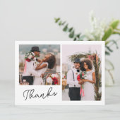 Zwei Fotos danke Hochzeit (Stehend Vorderseite)