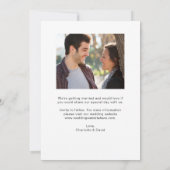 Zwei Fotos einfache Hochzeit speichern das Datum Save The Date (Rückseite)