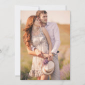 Zwei Fotos Einfache Save the Date-Karte Date (Rückseite)