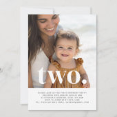 Zwei Fotos erste Einladung zum Geburtstag (Vorderseite)