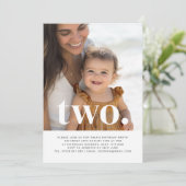 Zwei Fotos erste Einladung zum Geburtstag (Stehend Vorderseite)