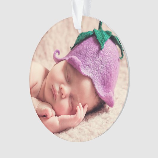 Zwei Fotos Familienferien Ornament (Vorderseite)