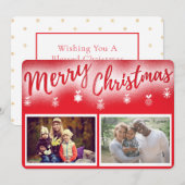 Zwei Fotos Frohe Weihnachts-Weihnachtskarte (Vorne/Hinten)