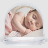 Zwei Fotos für die Familie - individueller Schneeg Schneekugeln (Rückseite)