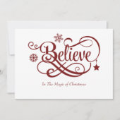 Zwei Fotos glauben, Red Snowflakes Weihnachtskarte (Vorderseite)