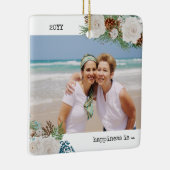 Zwei Fotos Glück ist Sie als Freund Rose Pine Keramikornament (Rechts)