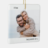 Zwei Fotos Glück ist Verheiratet Minimalistisch Keramikornament (Rechts)