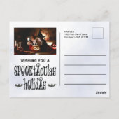 Zwei Fotos glückliche Halloween-Familie Postkarte (Rückseite)