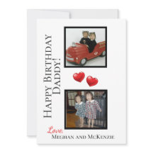 Zwei Fotos Happy Birthday Daddy Personalisiert Car