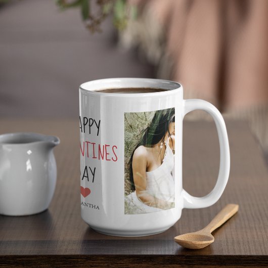 Zwei Fotos | Happy Valentines Day | Couple Gift Kaffeetasse
