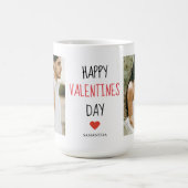 Zwei Fotos | Happy Valentines Day | Couple Gift Kaffeetasse (Mittel)