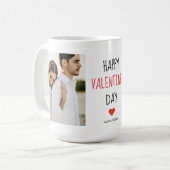 Zwei Fotos | Happy Valentines Day | Couple Gift Kaffeetasse (Vorderseite Links)