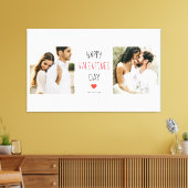 Zwei Fotos | Happy Valentines Day | Couple Gift Leinwanddruck (Insitu (Wohnzimmer))