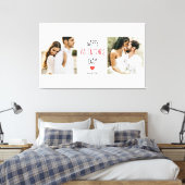 Zwei Fotos | Happy Valentines Day | Couple Gift Leinwanddruck (Insitu (Schlafzimmer))