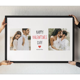 Zwei Fotos | Happy Valentines Day | Couple Gift Leinwanddruck