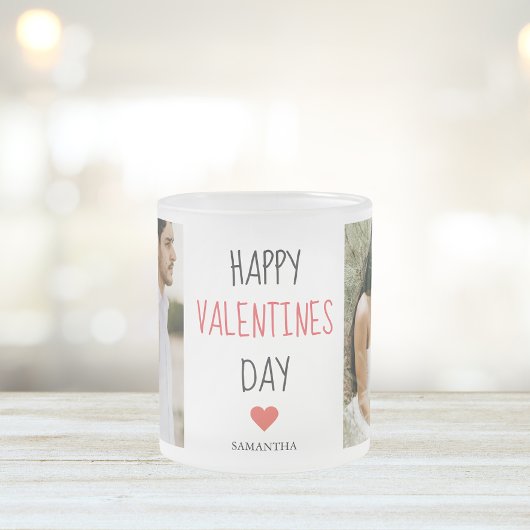 Zwei Fotos | Happy Valentines Day | Couple Gift Mattglastasse