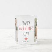 Zwei Fotos | Happy Valentines Day | Couple Gift Mattglastasse (Mittel)