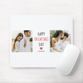 Zwei Fotos | Happy Valentines Day | Couple Gift Mousepad (Mit Mouse)