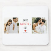 Zwei Fotos | Happy Valentines Day | Couple Gift Mousepad (Vorne)