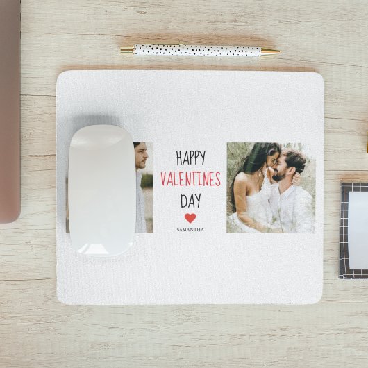 Zwei Fotos | Happy Valentines Day | Couple Gift Mousepad