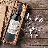 Zwei Fotos | Happy Valentines Day | Couple Gift Weinetikett