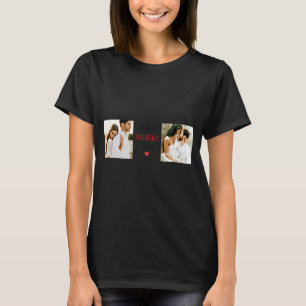 Zwei Fotos Happy Valentines Day Paar Geschenk T-Sh T-Shirt