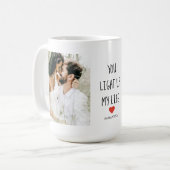 Zwei Fotos | Happy Valentines Day | Romantisches Z Kaffeetasse (Vorderseite Links)