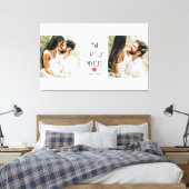 Zwei Fotos | Happy Valentines Day | Romantisches Z Leinwanddruck (Insitu (Schlafzimmer))
