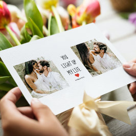 Zwei Fotos | Happy Valentines Day | Romantisches Z Magnetkarte