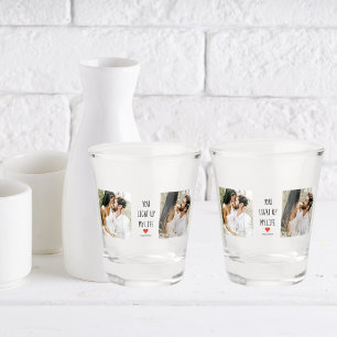 Zwei Fotos Happy Valentines Day Romantisches Z Schnapsglas