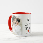 Zwei Fotos | Happy Valentines Day | Romantisches Z Tasse (Vorderseite Links)