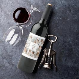 Zwei Fotos | Happy Valentines Day | Romantisches Z Weinetikett