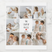 Zwei Fotos | Happy Valentines Day | Romantisches Z Weinetikett (Einzelnes Label)