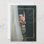 Zwei Fotos Hochzeit frohe Verheiratete Weihnachtsk Einladung (Rückseite)