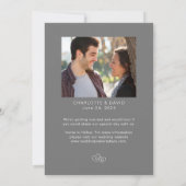 Zwei Fotos Hochzeit speichern das Datum Save The Date (Rückseite)