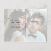 Zwei Fotos | Imitats Rose Goldenes Herz nur verhei Ankündigungspostkarte (Rückseite)