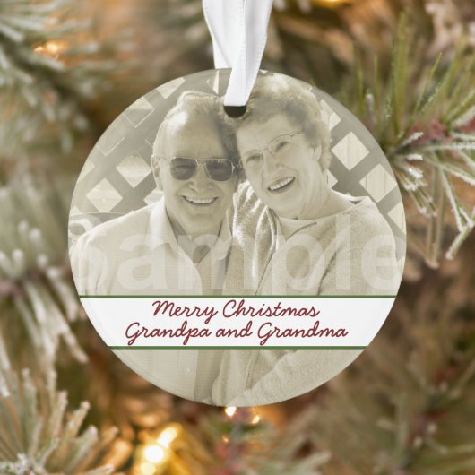 Zwei Fotos Keepake für Großeltern von Grandchild Ornament (Baum)