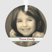Zwei Fotos Keepake für Großeltern von Grandchild Ornament (Rückseite)