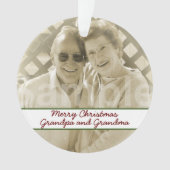 Zwei Fotos Keepake für Großeltern von Grandchild Ornament (Vorderseite)